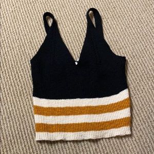 Cropped knit tank top